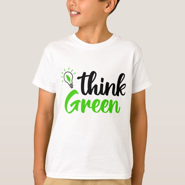 Camiseta pense verde (Frente)