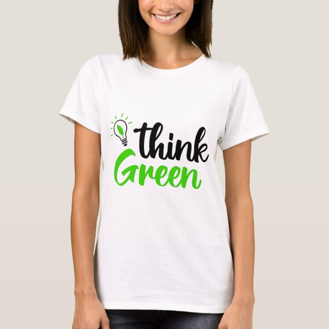 Camiseta pense verde (Frente)