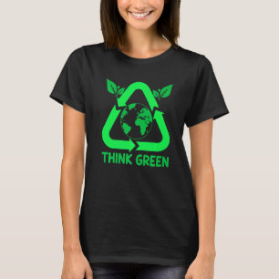 Camiseta Pense verde