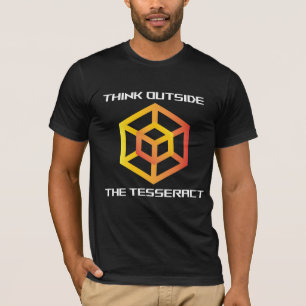 Camiseta Pensem Fora Da Geometria Tesseract Da Matemática