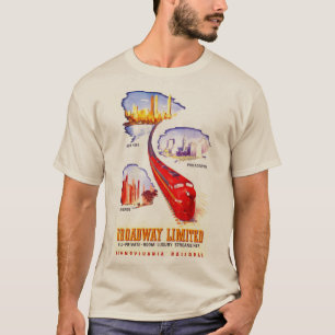 Camiseta Pensilvânia Railroad Broadway Limited Streamliner