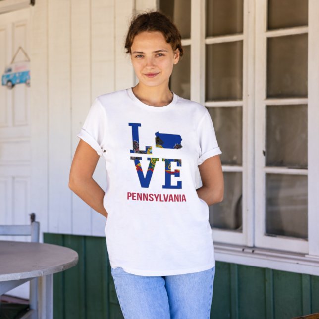 Camiseta Pensilvânia State Love USA (Criador carregado)