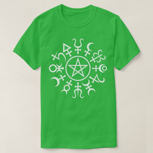Camiseta Pentáculo de Alquimia (Frente do Design)
