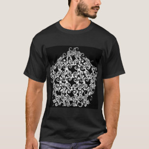 Camiseta Pentágono Branco em Preto