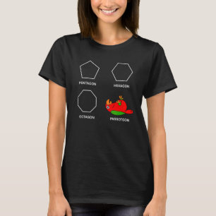 Camiseta Pentágono Hexágono Octagon Geometria do Parrotgon