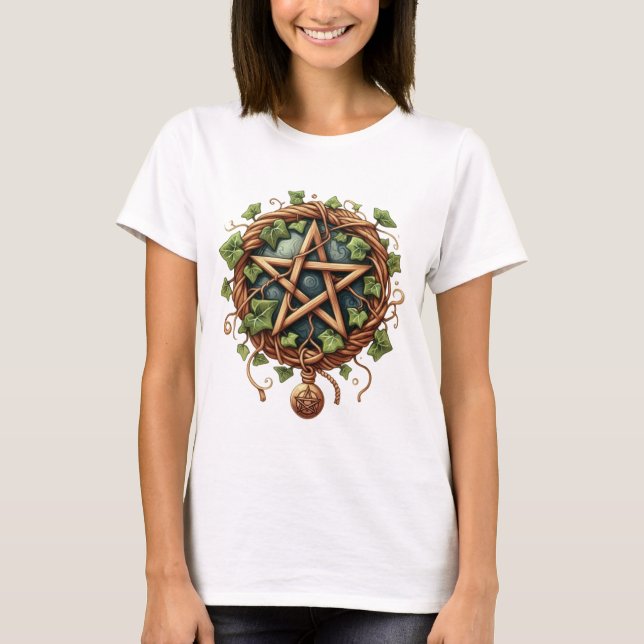 Camiseta Pentagrama da Natureza (Frente)