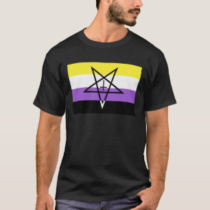 Camiseta Pentagrama de orgulho não binário