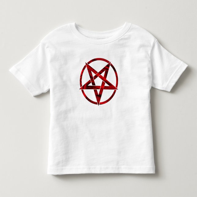 Camiseta Pentagrama do Diabo Vermelho (Frente)