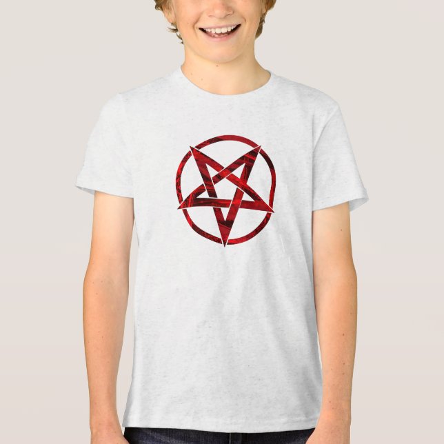 Camiseta Pentagrama do Diabo Vermelho (Frente)
