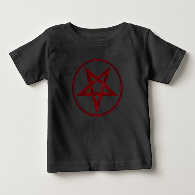 Camiseta Pentagrama do diabo vermelho (Frente)