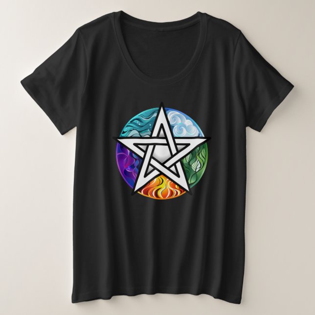 Camiseta Pentagrama do Wiccan (Frente do Design)
