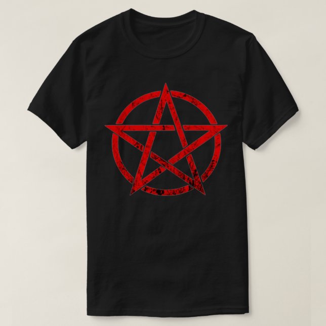 Camiseta Pentagrama Occulto Geometria Wicca Símbolo Satanic (Frente do Design)
