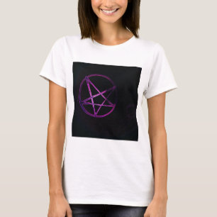 Camiseta pentagrama roxo