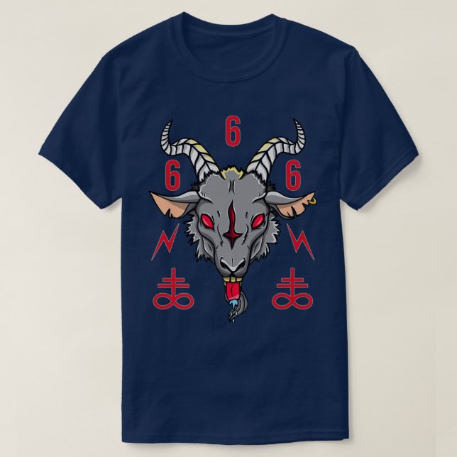 Camiseta Pentagrama satânico ateu-ateu Occulto (Frente do Design)