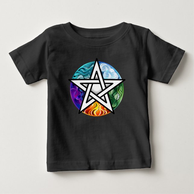 Camiseta pentagrama wiccano (Frente)