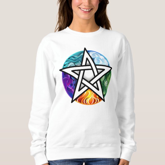 Camiseta pentagrama wiccano (Frente)
