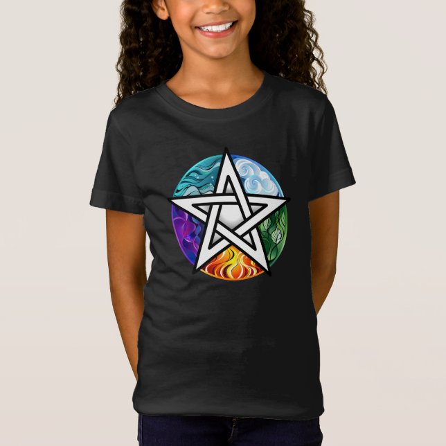 Camiseta pentagrama wiccano (Frente)