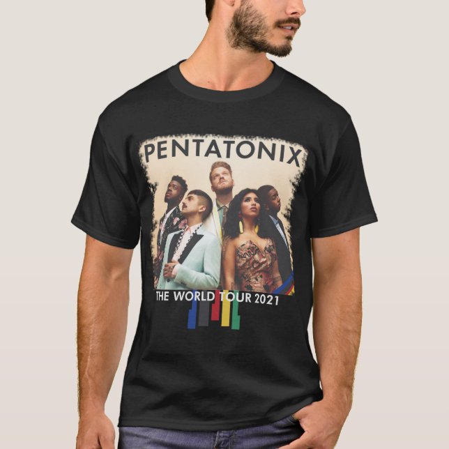 Camiseta Pentatonix The World Tour ptx para membros (Frente)