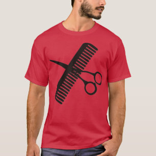 Camiseta pente e tesoura