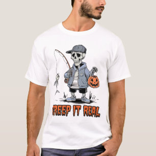 Camiseta penteá-lo, pesca de halloween