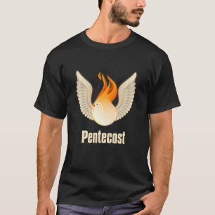 Camiseta Pentecostes Dirige Línguas De Flame Sagrada