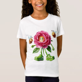 Camiseta Peonia e Abelhas