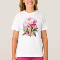 Peônia Rosa Pontilhada Mosaico Flor Infantil