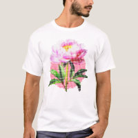 Peônia Rosa Pontilhada Mosaico Flor Masculina
