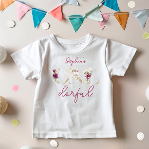 Camiseta Peônias cor-de-rosa incrível festa de aniversário