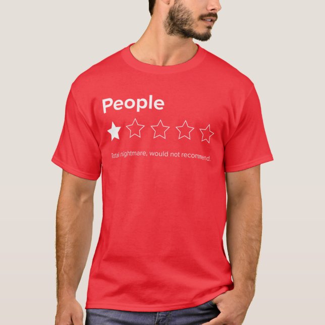 Camiseta People One Star Total Nightmare Would Not Recommen (Frente)
