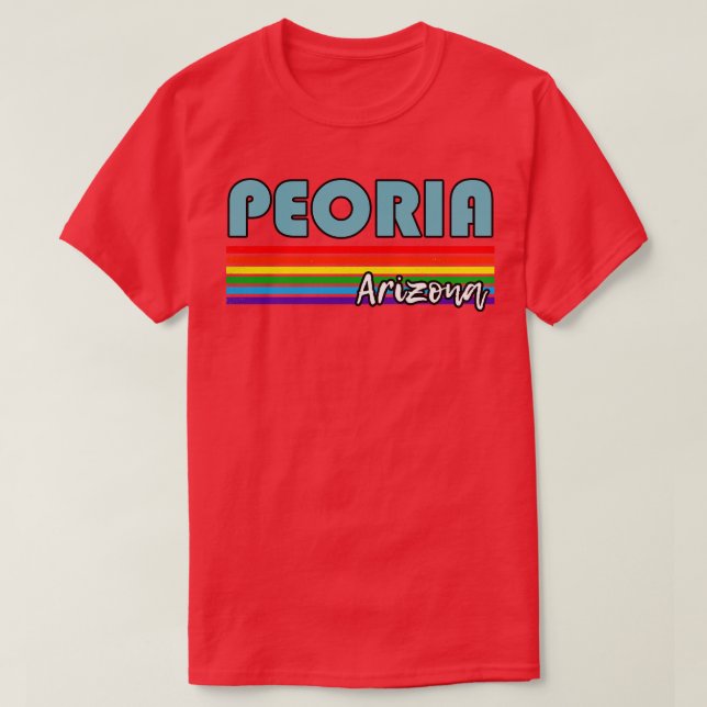Camiseta Peoria Arizona Orgulho Peoria LGBT Presente LGBTQ  (Frente do Design)