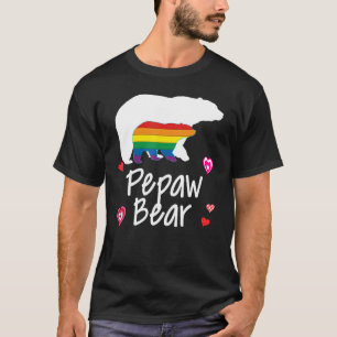 Camiseta Pepaw Lgbt Urso Gay Lésbica Orgulho Arco-Íris Flor