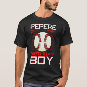 Camiseta Pepere Do Garoto De Beisebol De Aniversário Par