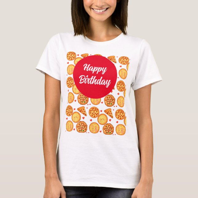 Camiseta Peperroni, Queijo E Margherita Pizza (Frente)