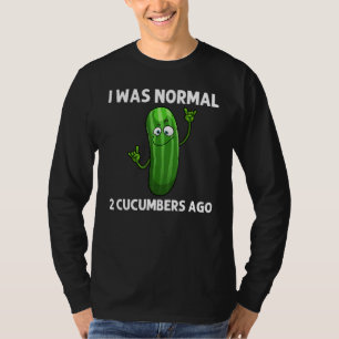 Camiseta Pepino Fresco Para Homens Mulheres Picles Vegano V