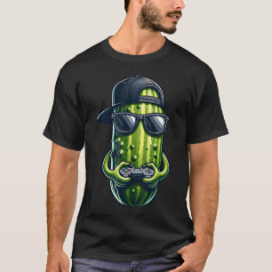 Camiseta Pepino Legal Jogando Video Games. Pepino Engraçado