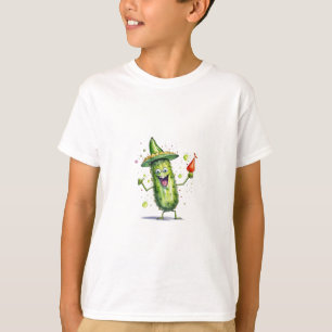 Camiseta Pepinos picantes vestindo chapéus de aniversário
