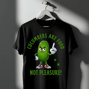 Camiseta Pepinos São Comida Não Prazer Funny Veggie