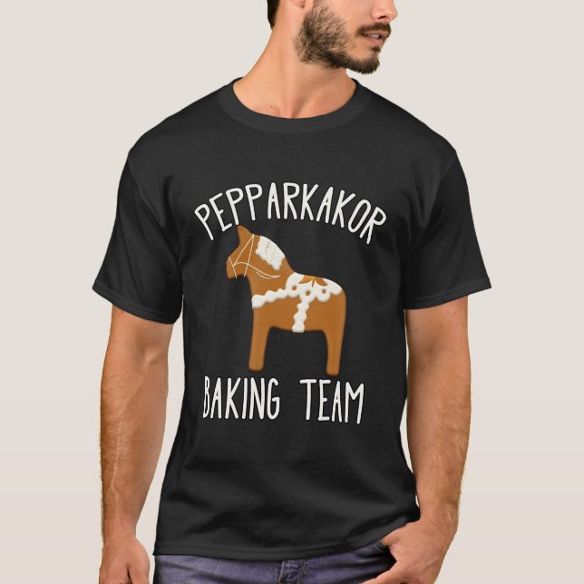 Camiseta Pepparkakor Baking Team Sueco Cookies de Natal (Frente)