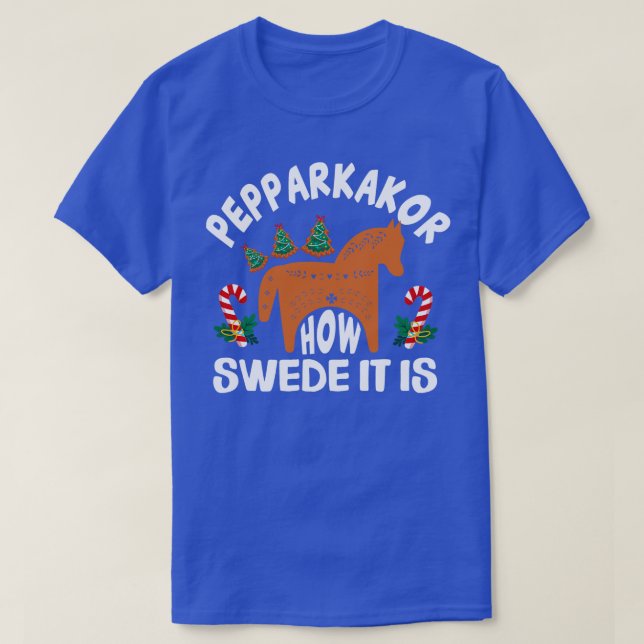 Camiseta Pepparkakor Como é Suave É Engraçado Árvore De Nat (Frente do Design)