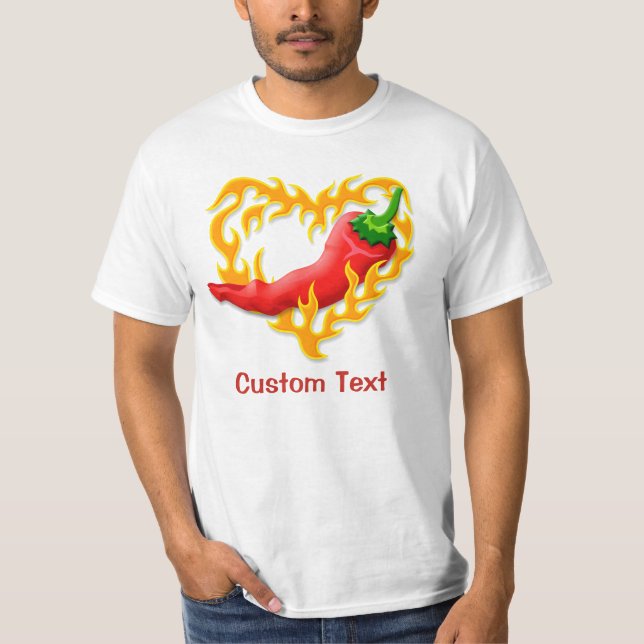 Camiseta Pepper Chili com Flame Heart (Frente)