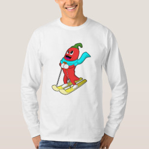Camiseta Pepper como Skier com Esqui