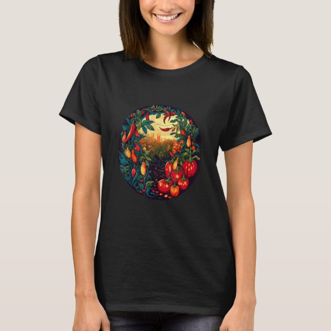 Camiseta Pepper Quente-Pepperoni Pepperoni - Gar Vegetal (Frente)