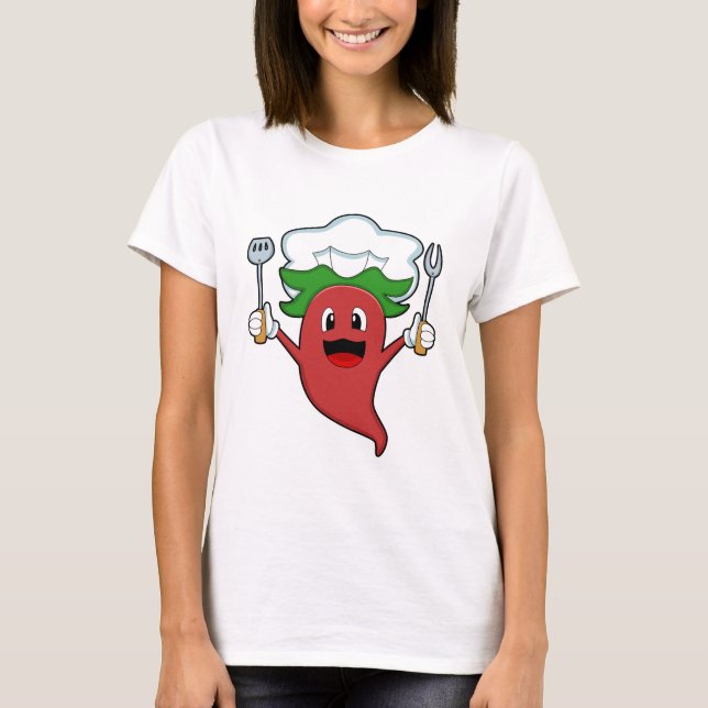 Camiseta Pepper Vegan Cook (Frente)