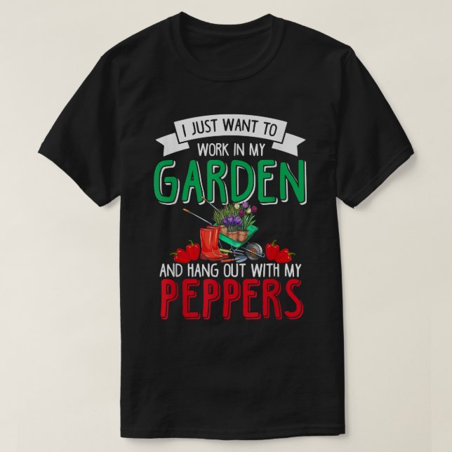 Camiseta Pepper Vegan Gardening Garden Gardener Plant Veget (Frente do Design)