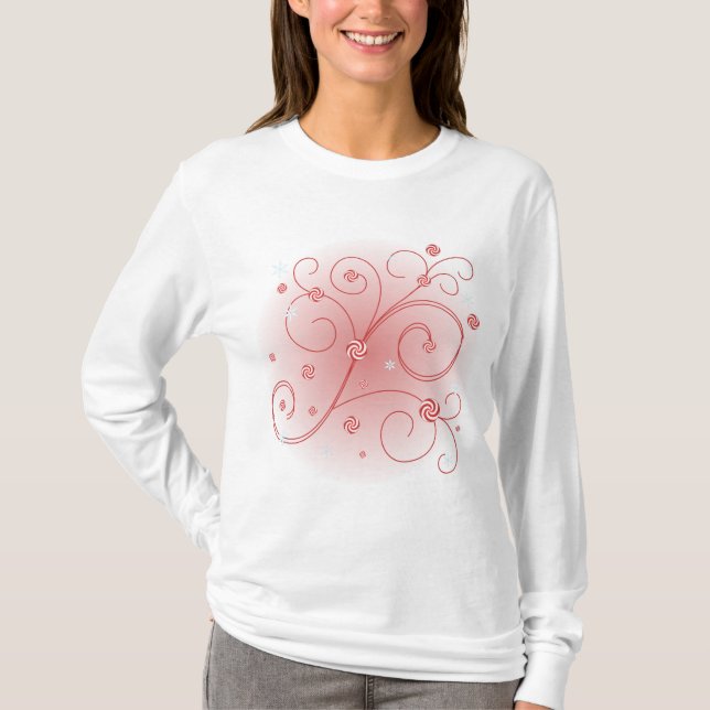 Camiseta Pepperminta e Snowflake Swirly Works (Frente)