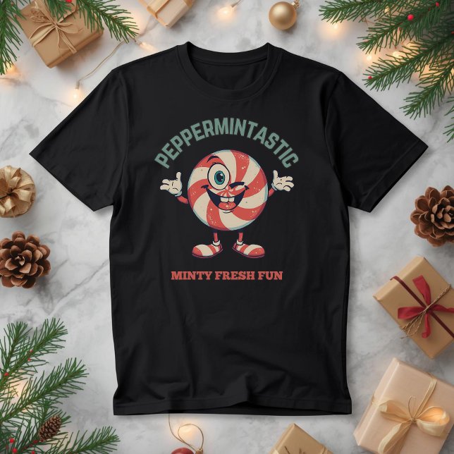Camiseta Peppermintastic - Pepperminta de Natal giro (Criador carregado)