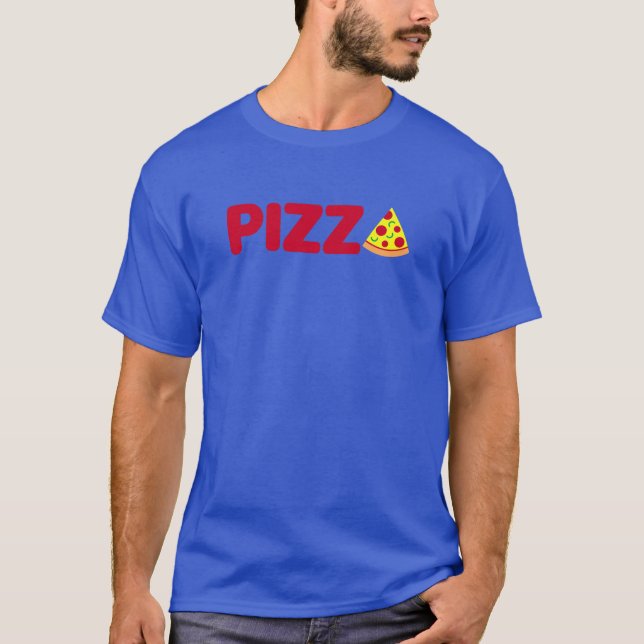 Camiseta Pepperoni Pizza — Logotipo Tipográfico Fatia Pizza (Frente)