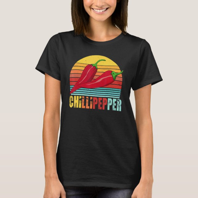 Camiseta Peppers Red Hot Vintage Peppers Chili (Frente)