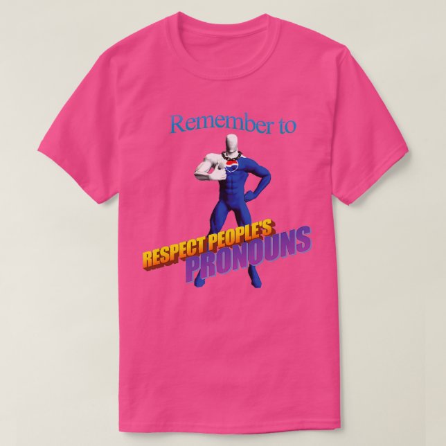 Camiseta pepsiman diz respeito pronouns (Frente do Design)